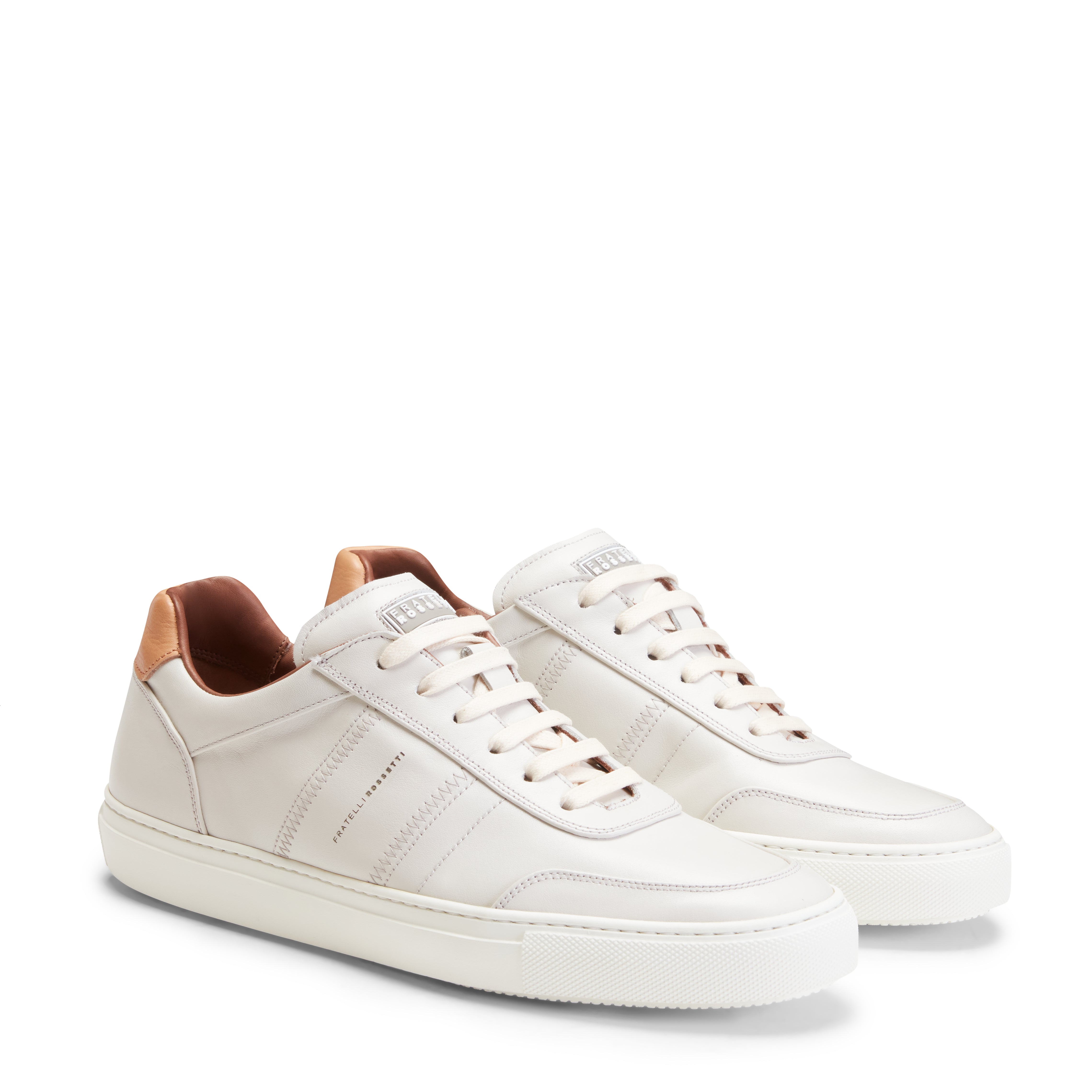 F.lli Rossetti 47404 sneaker pelle latte fondo cassetta