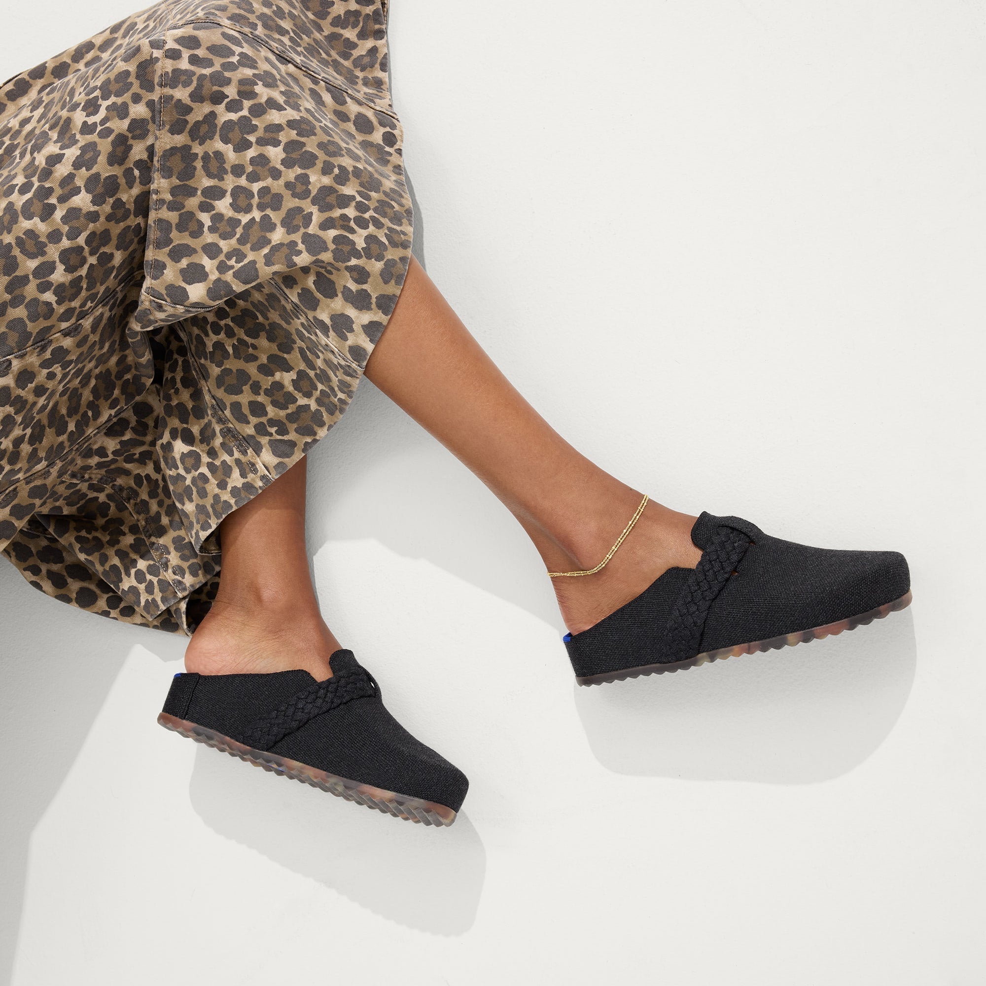 Rothy's The Braid Clog zoccoli donna Black nero lana