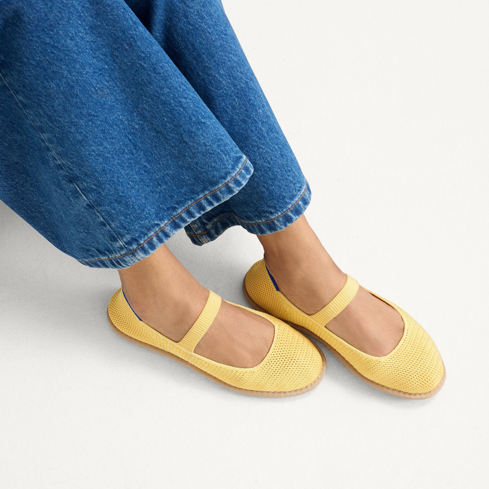 Rothy's The Cruiser Mary Jane ballerine gialle raffia
