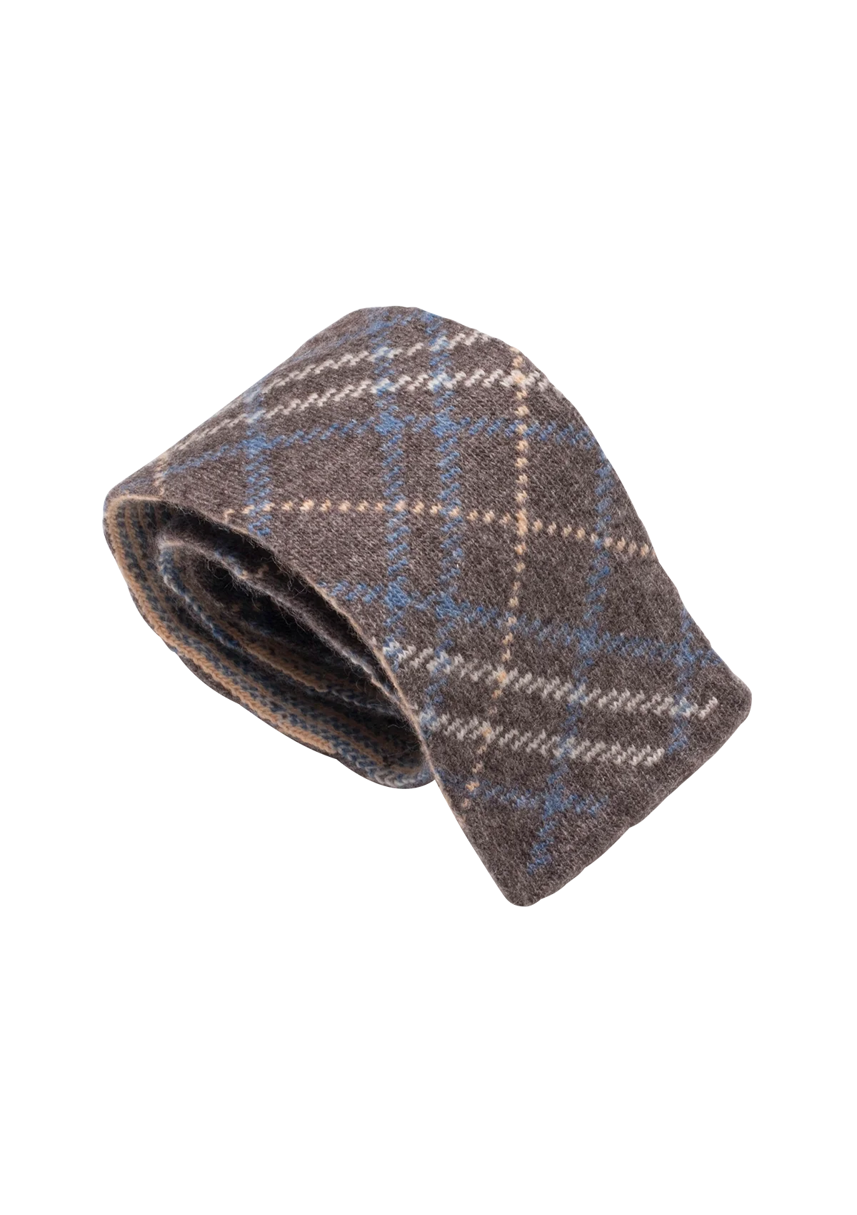 Stefano Bemer Ties Pattern 6 cravatta lana grigio azzurro