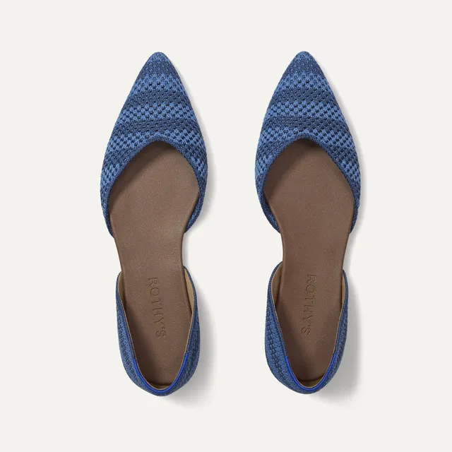 Rothy's The D'Orsay Point ballerine sea stripe righe blu