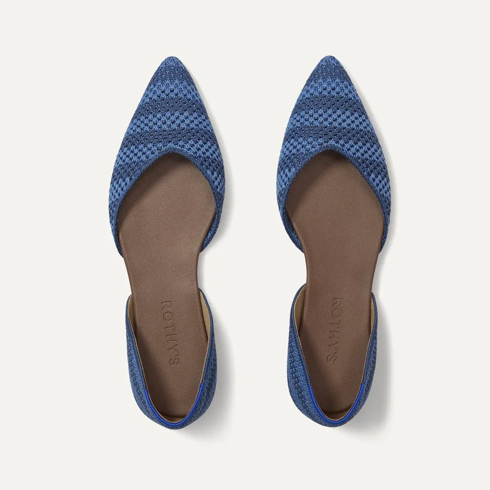 Rothy's The D'Orsay Point ballerine sea stripe righe blu
