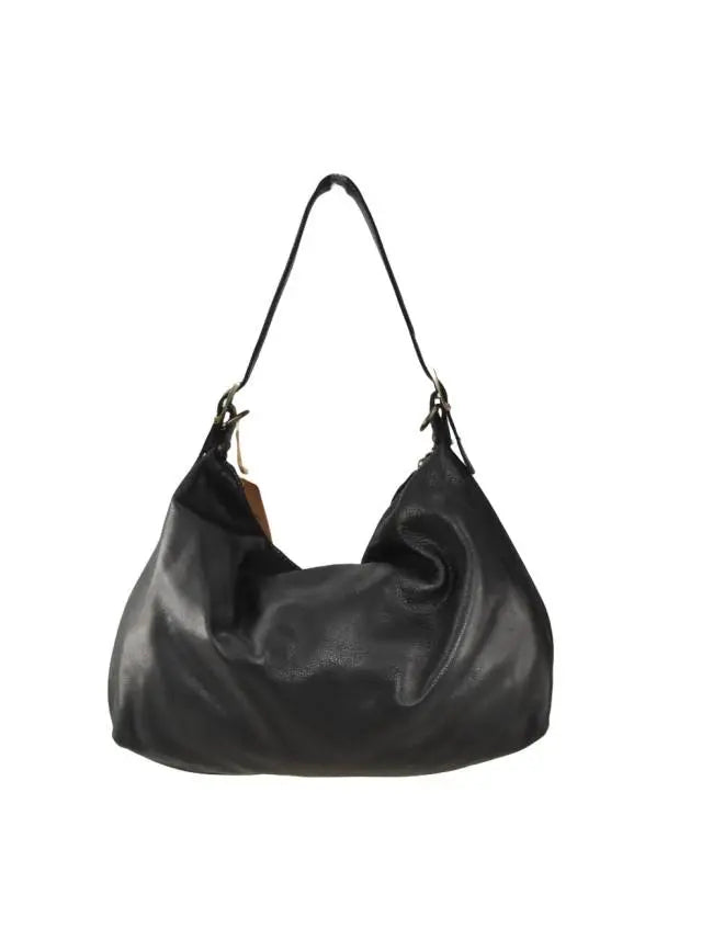 Sandro Barbera & Figli BAYL49 borsa a spalla pelle nero vintage