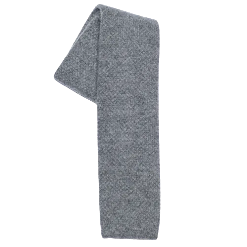 Stefano Bemer cravatta grigio chiaro lana maglia 8 cm