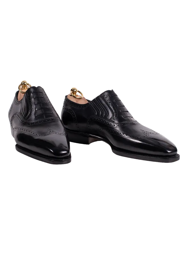 Stefano Bemer Lazymen scarpe oxford pelle nere wingtip