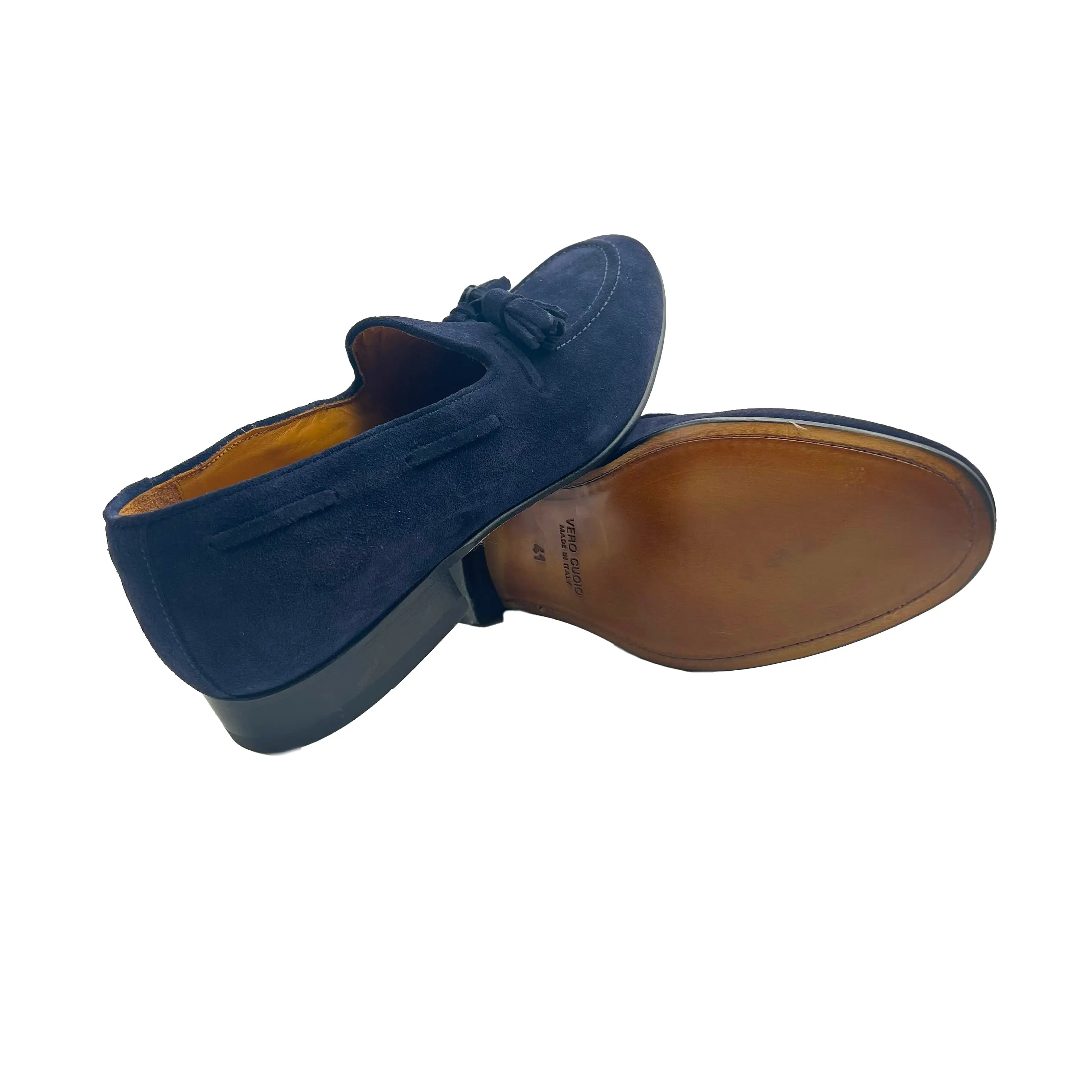 Sandro Barbera 45218 Mocassino Uomo Camoscio Navy