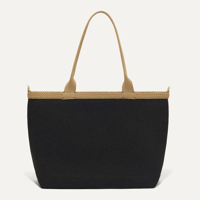Rothy's The Lightweight Zip Tote borsa tote Black Espresso leggera
