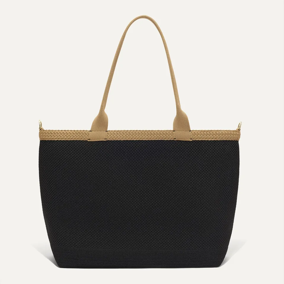 Rothy's The Lightweight Zip Tote borsa tote Black Espresso leggera