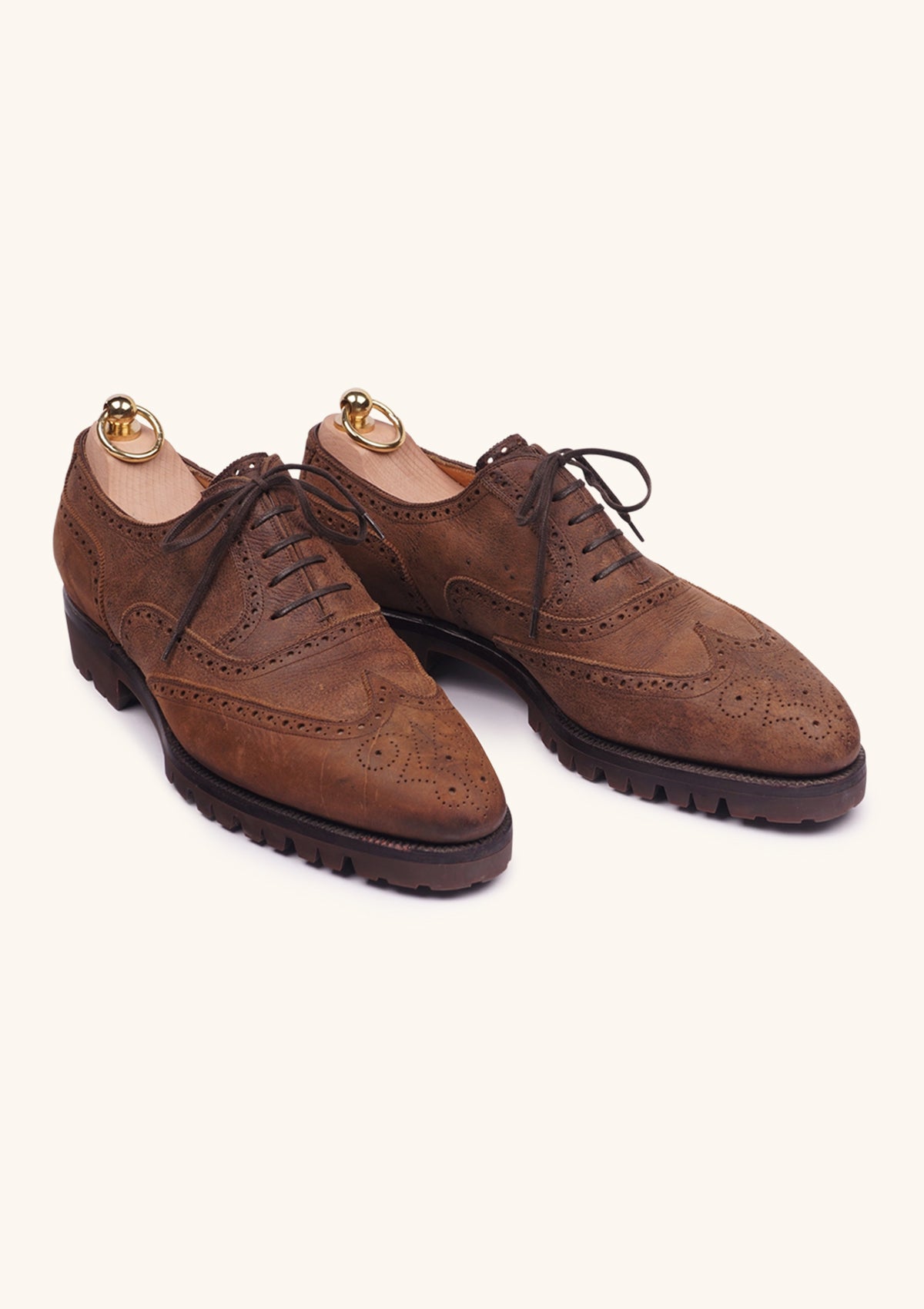 Stefano Bemer Oxfords Wingtip C6411V2 pelle kudu marrone
