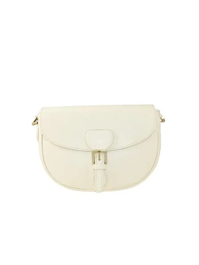 Sandro Barbera BACU 29832 Borsa a Spalla Pelle Panna Catena