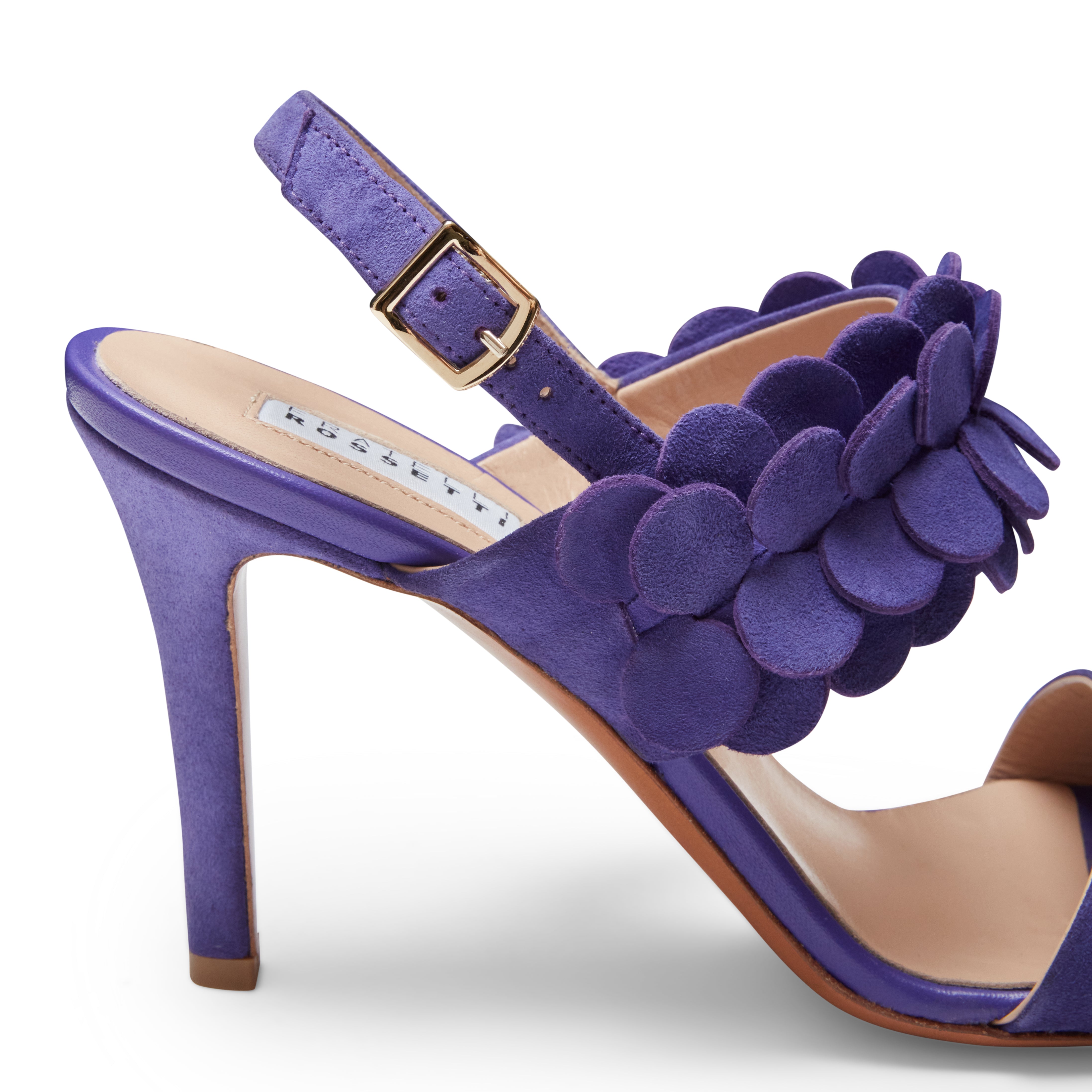 F.lli Rossetti 68261 sandalo viola in suede tacco 90