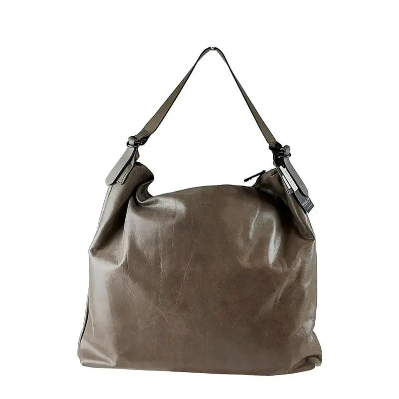 Sandro Barbera 4541a Borsa Tortora 40x37cm Pelle