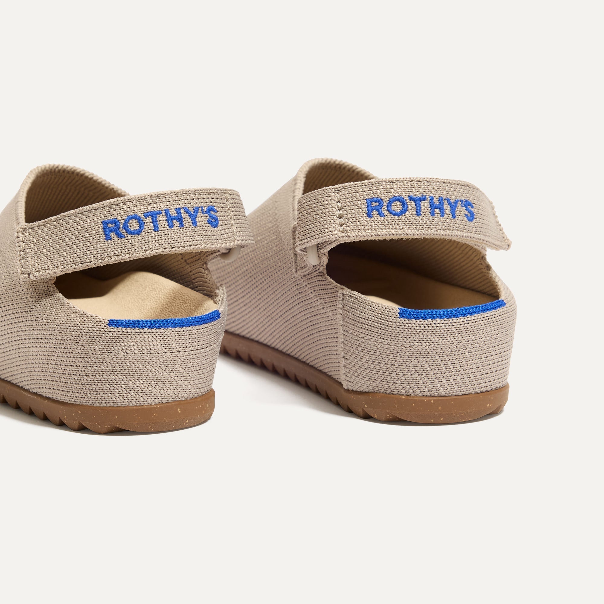 Rothy's The Kids Clog zoccoli bambino Dove tortora velcro
