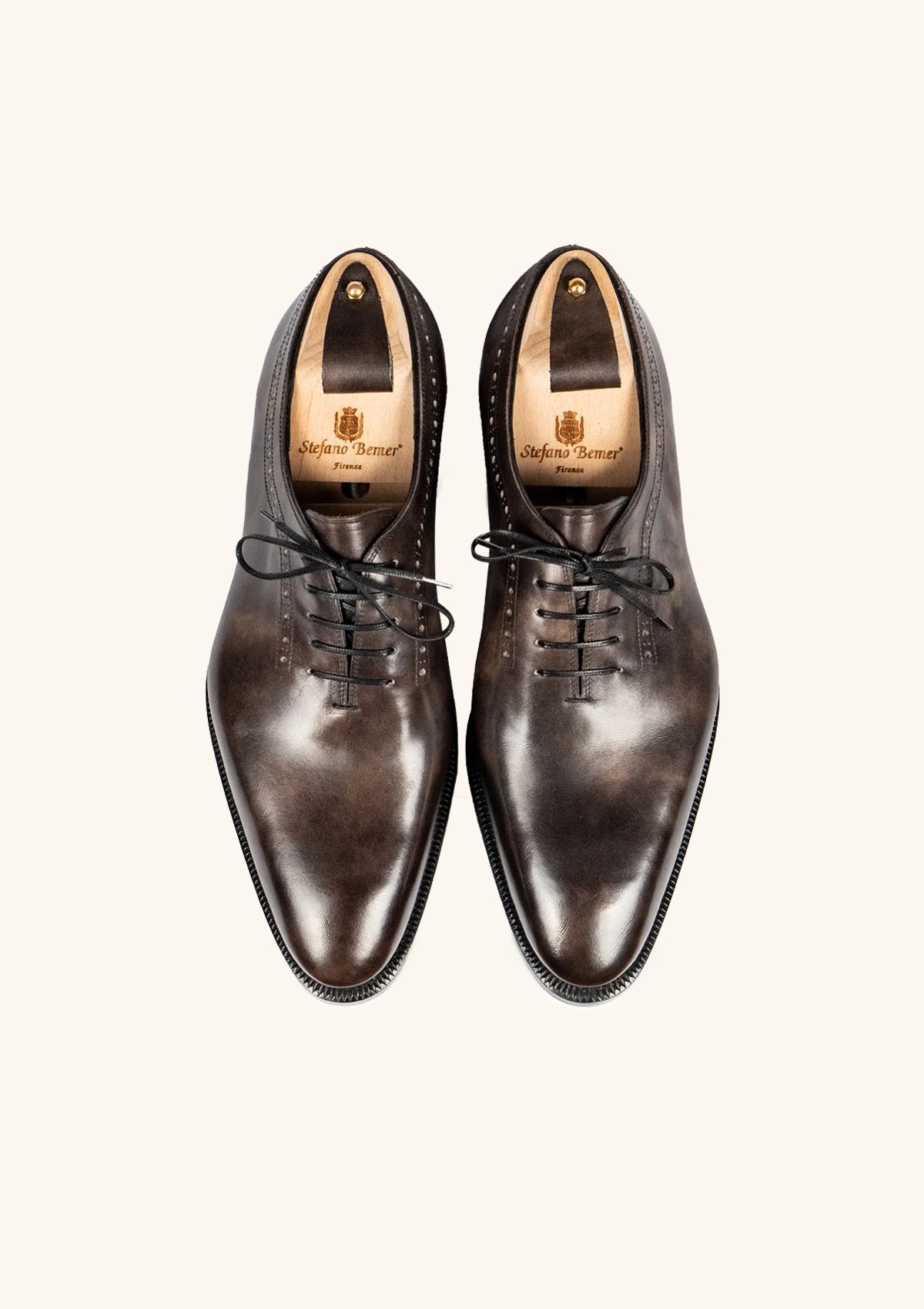 Stefano Bemer Oxfords T6310V2 scarpe grigie museum calf