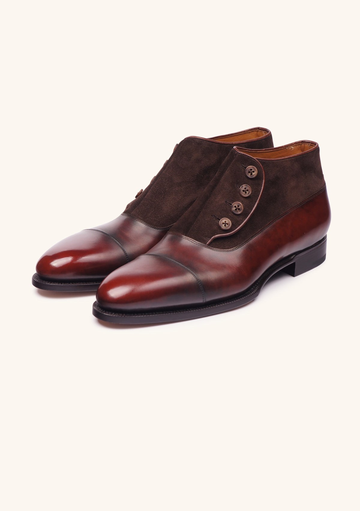 Stefano Bemer Boots C7860 Stivali bottoni pelle marroni