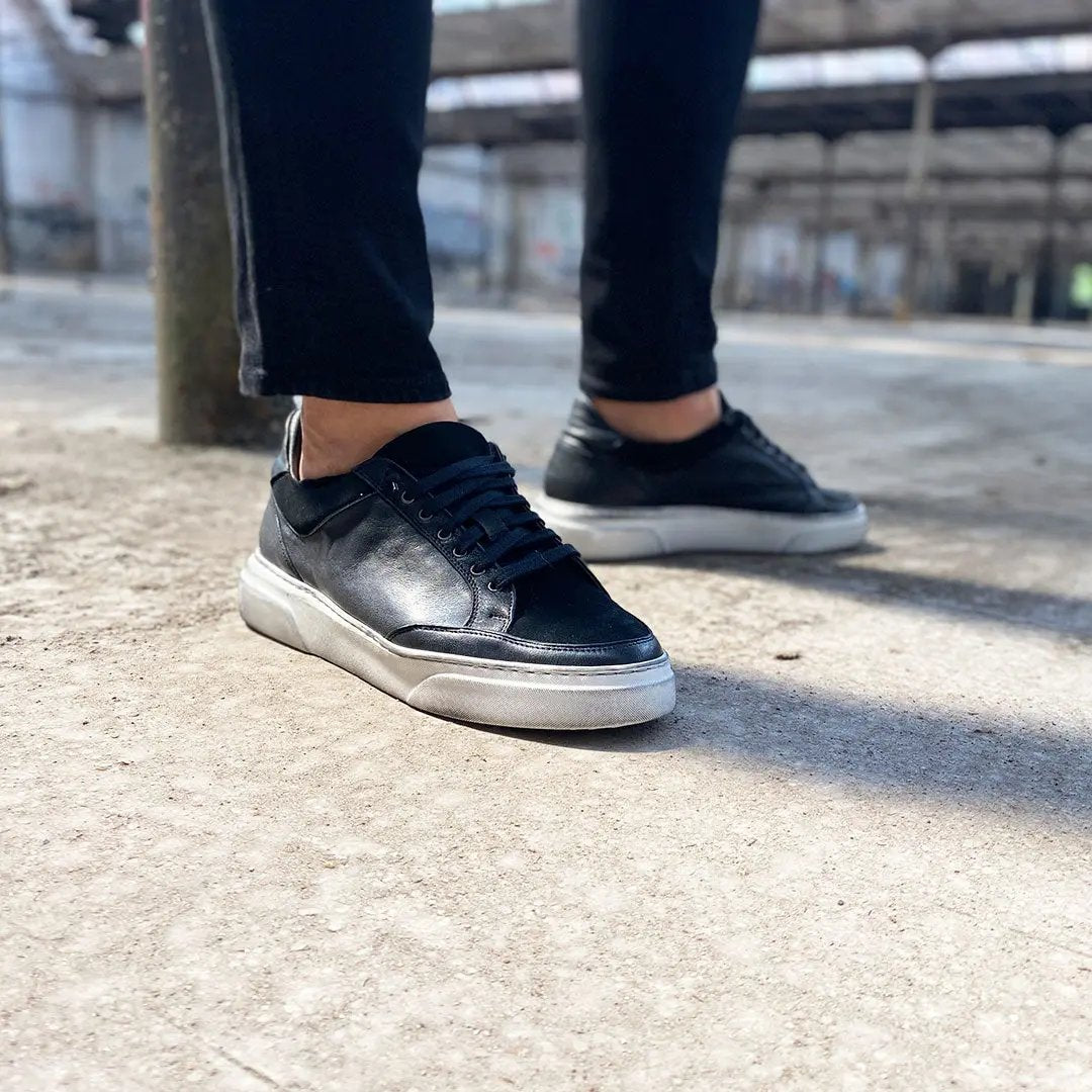 Sandro Barbera Airing Maya sneaker uomo nero pelle camoscio 40