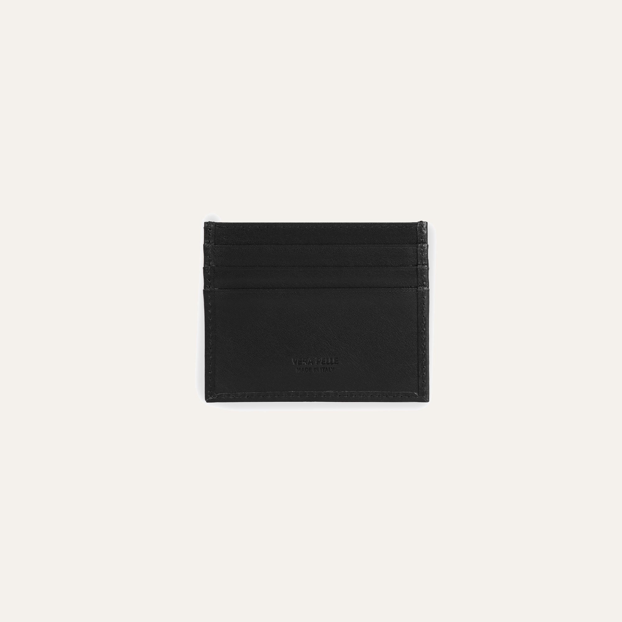 Dellovo Fortuna porta carte pelle nero 6 carte