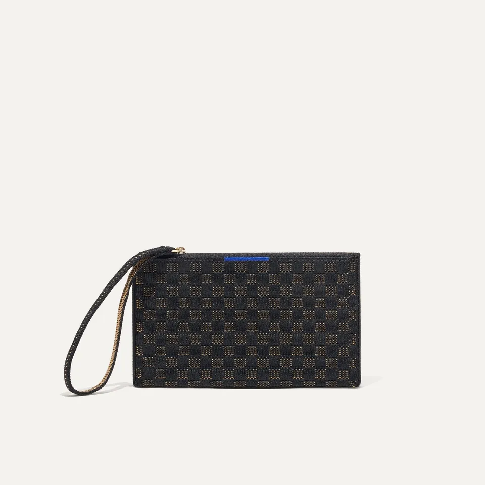 Rothy's Wallet Wristlet pochette Night Song nero intrecciata