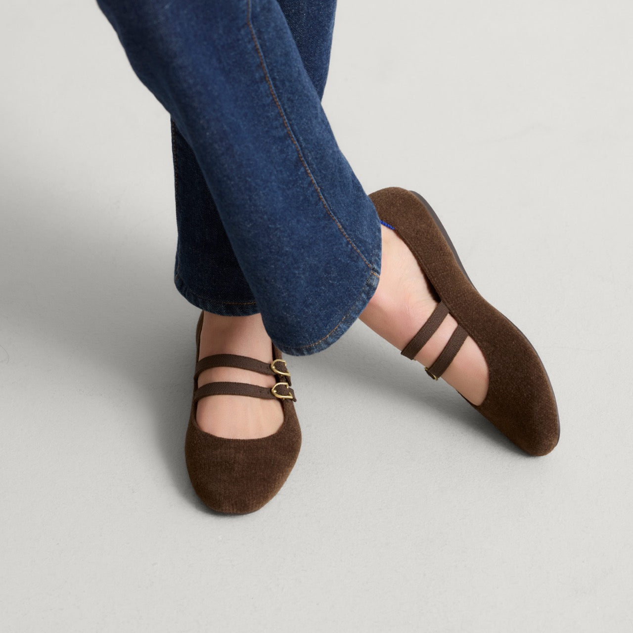 Rothy's The Double Buckle Mary Jane ballerine ReVelvet Bistro riciclata