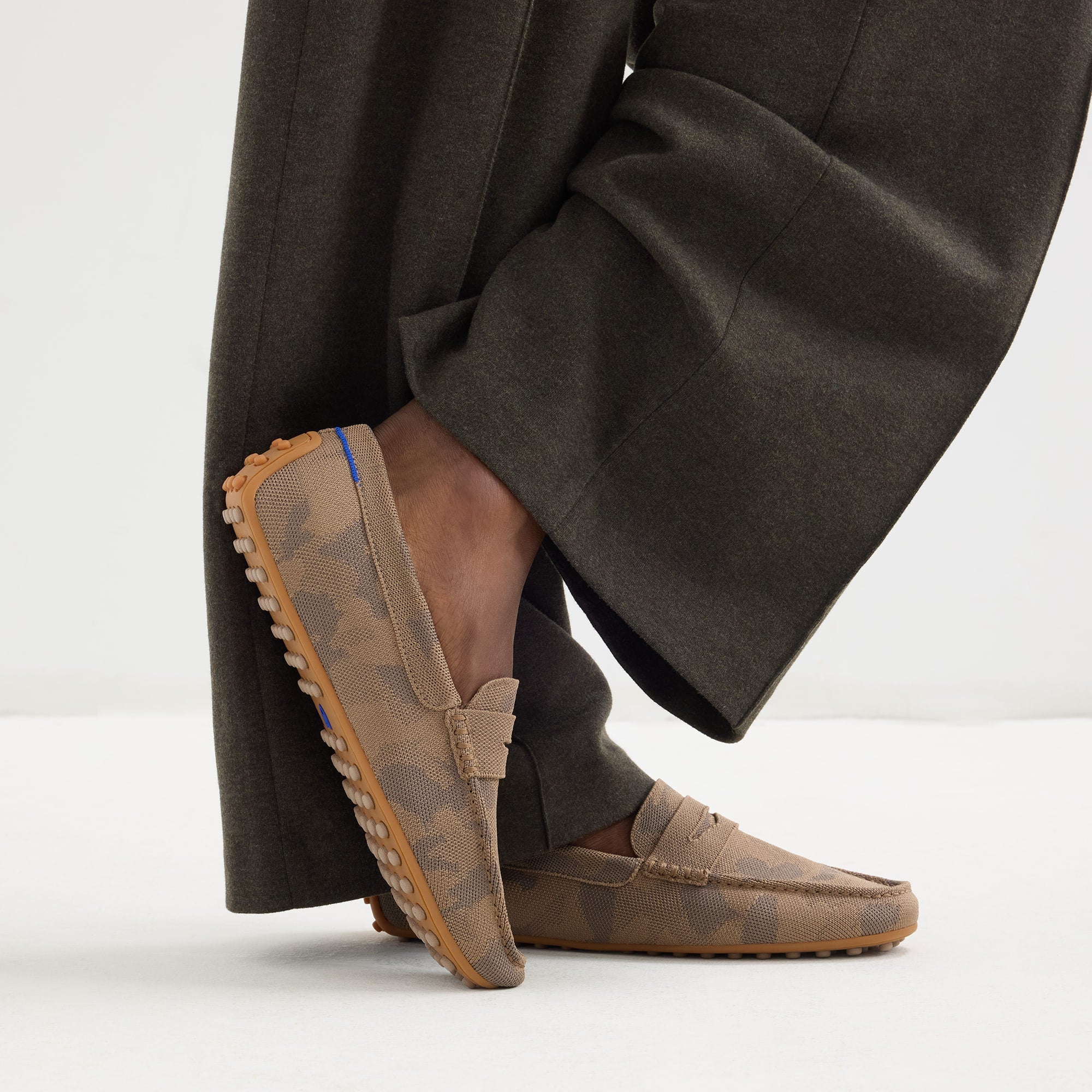 Rothy's The Men's Driver mocassino uomo Brown Camo knit