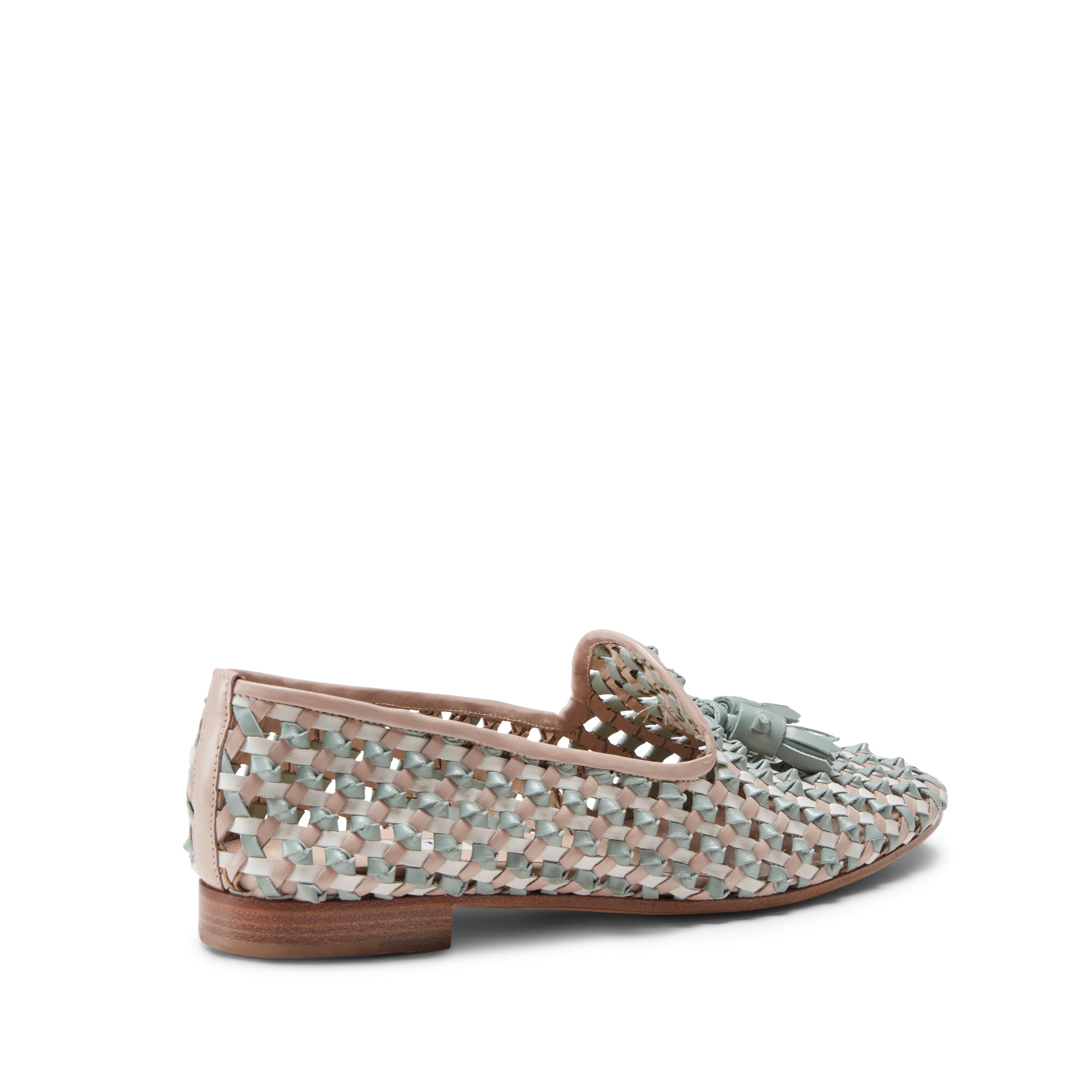 F.lli Rossetti Slipper Pelle Intrecciata Cipria Nappine