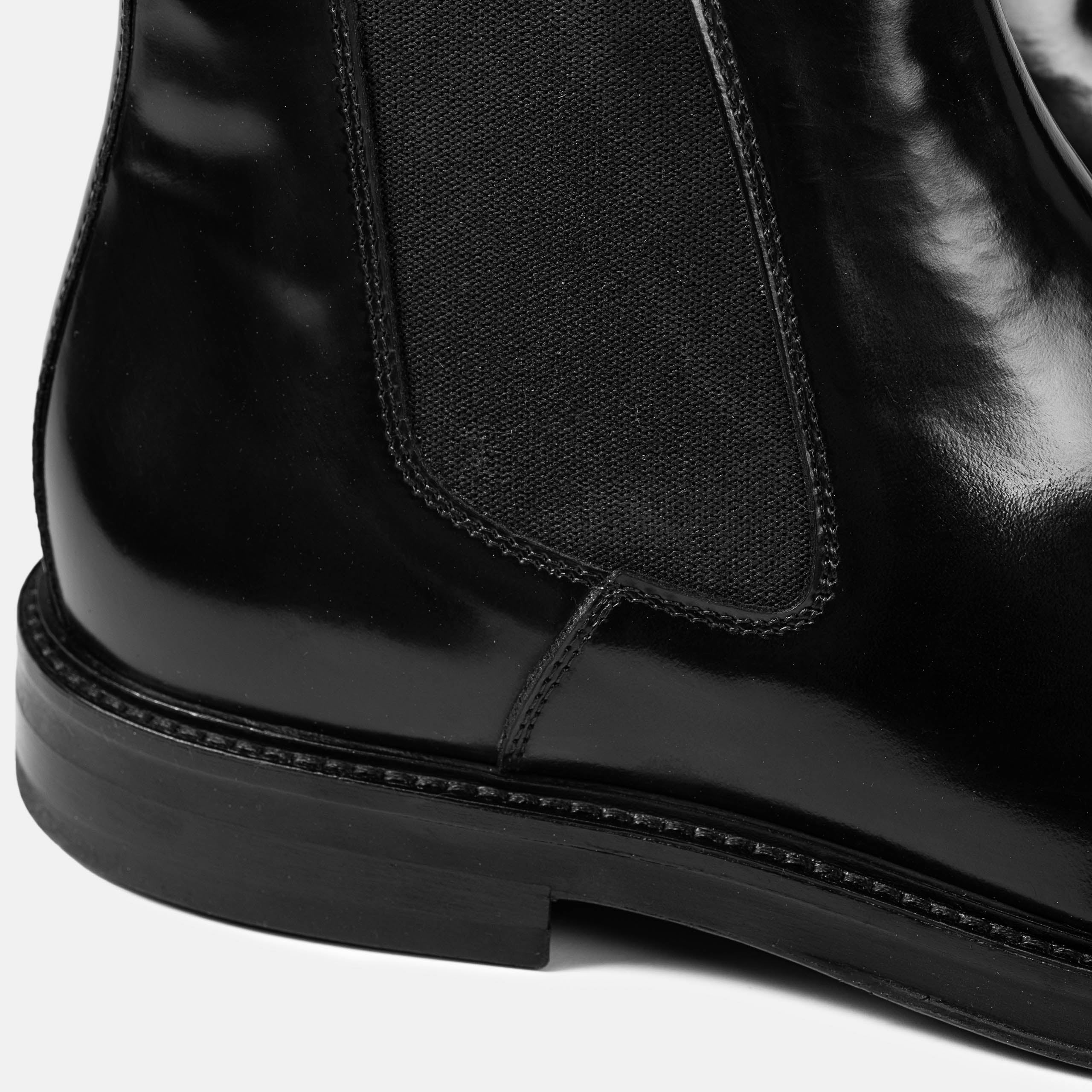 Dellovo Carditello stivaletto beatles uomo nero pelle