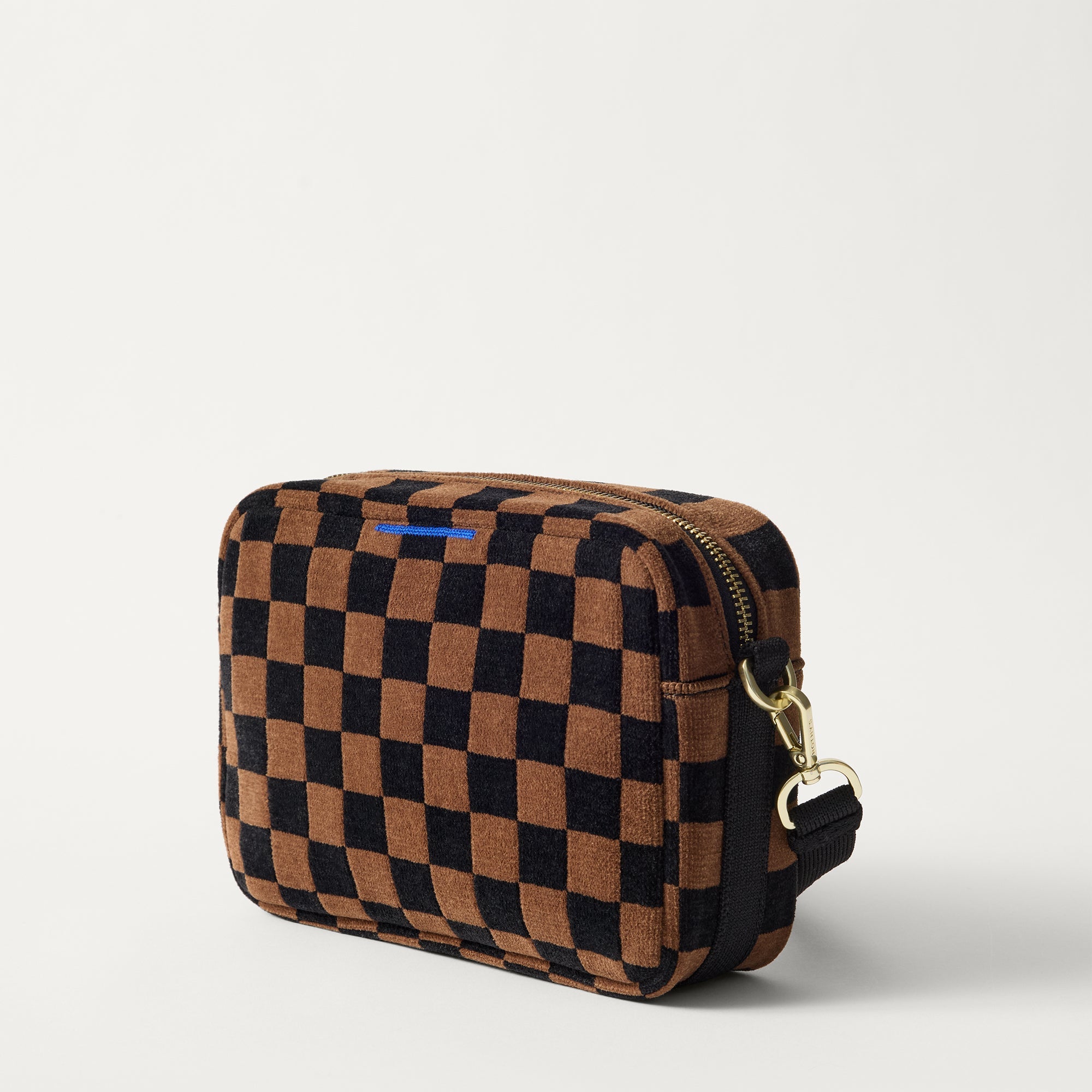 Rothy's The Crossbody Camera Bag borsa tracolla ReVelvet Umber Check