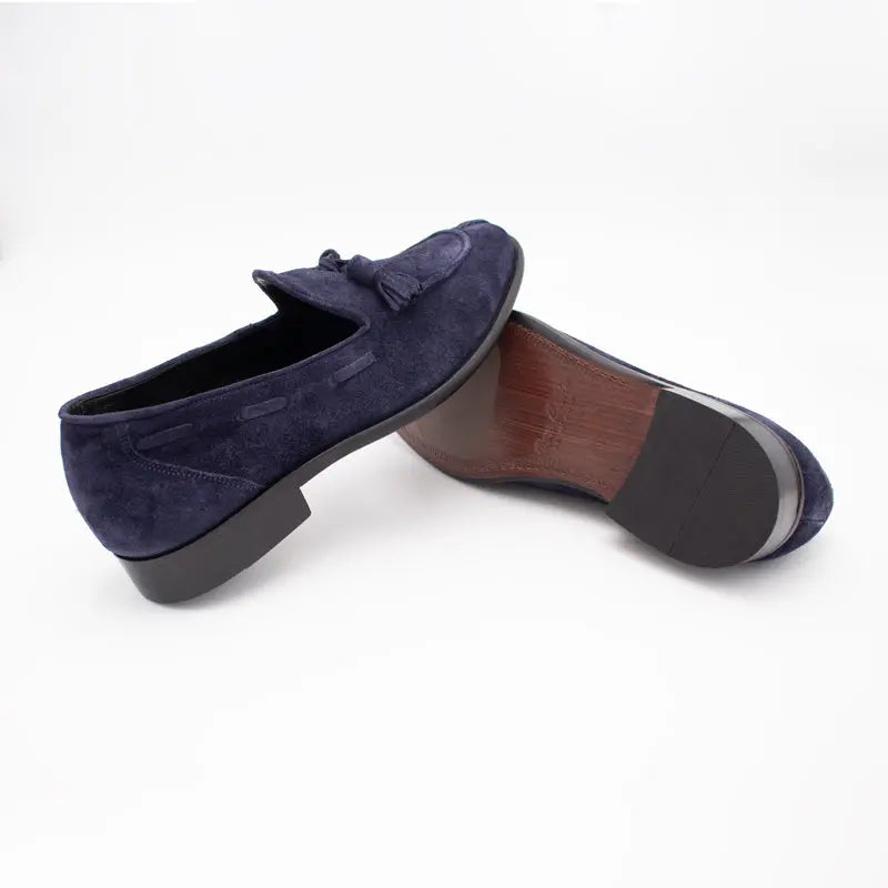Sandro Barbera 5786 Mocassino Camoscio Blu Nappine