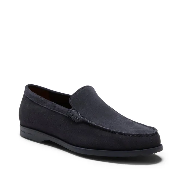 F.lli Rossetti 13302 mocassino uomo suede blu marine