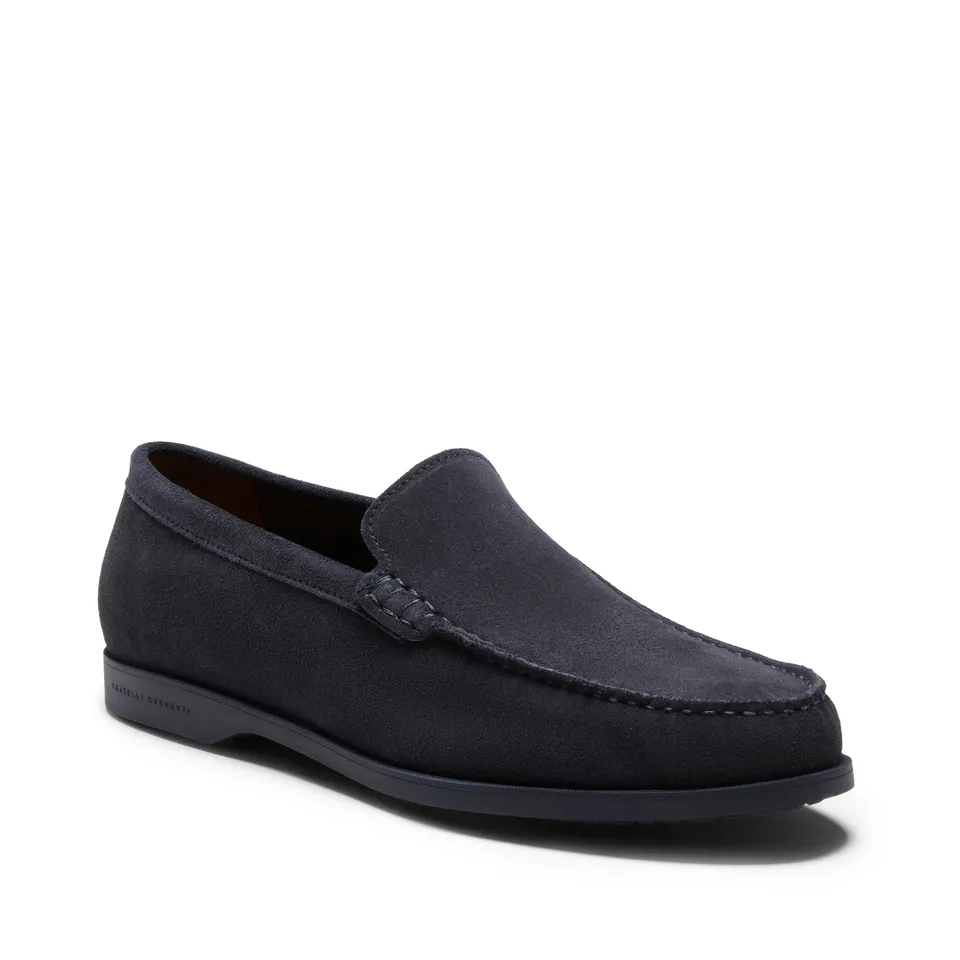 F.lli Rossetti 13302 mocassino uomo suede blu marine