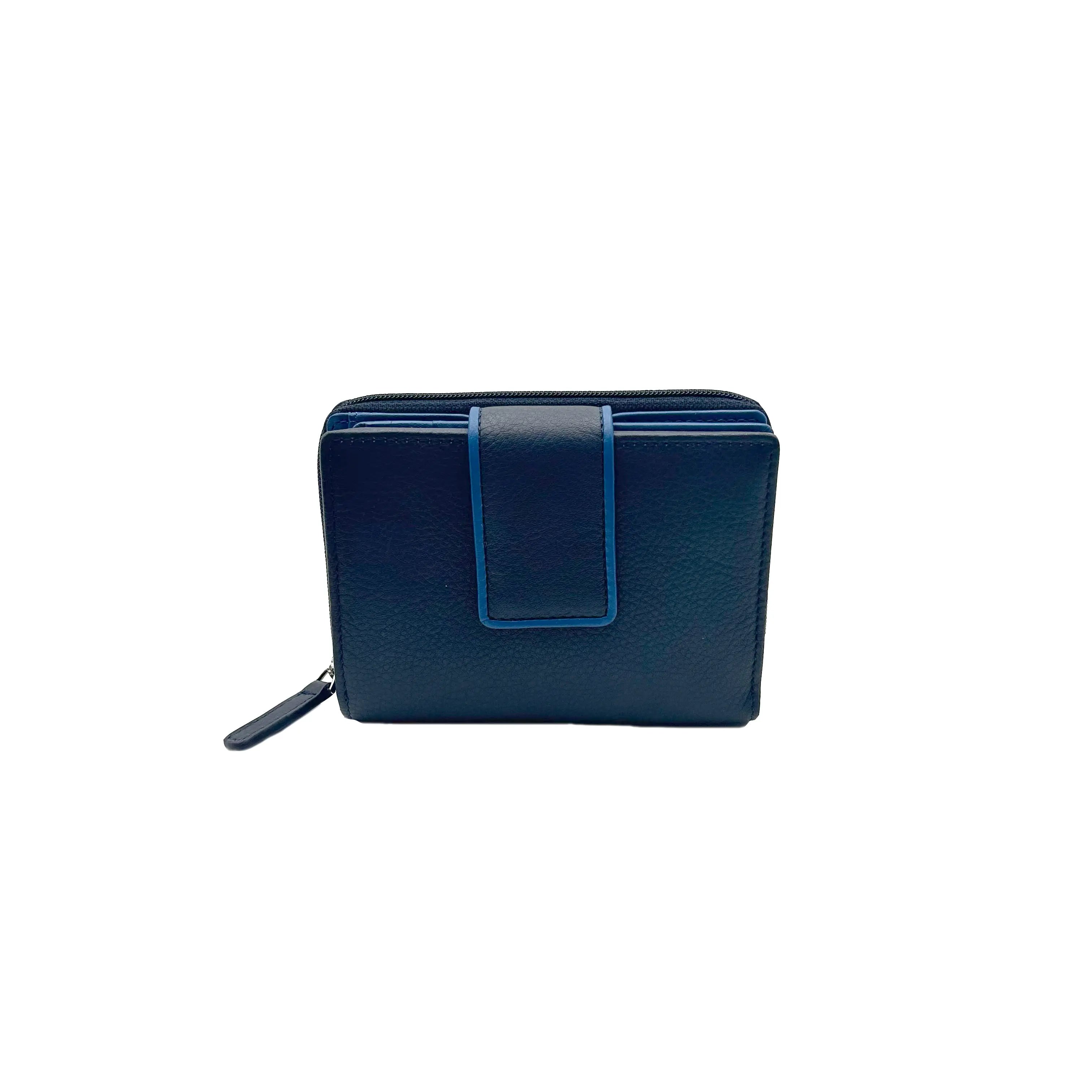 Sandro Barbera 8840 portafoglio donna blu royal vera pelle