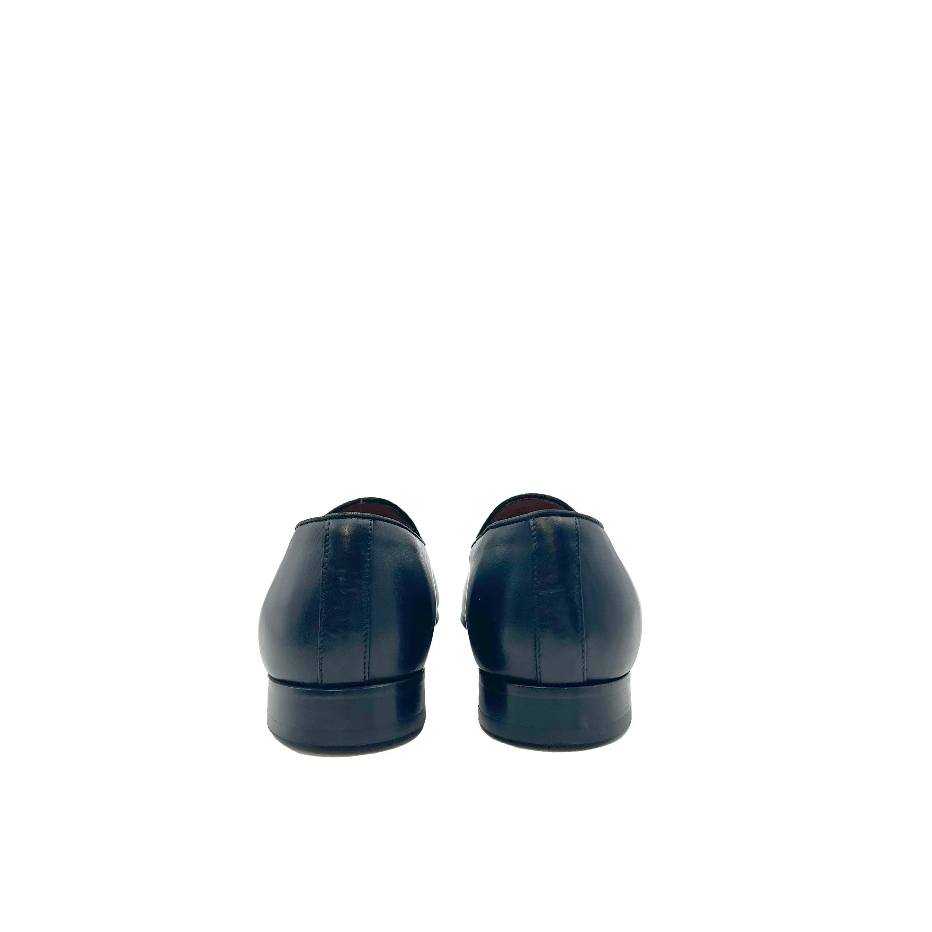 Sandro Barbera 45225 mocassini uomo nero belgian loafer