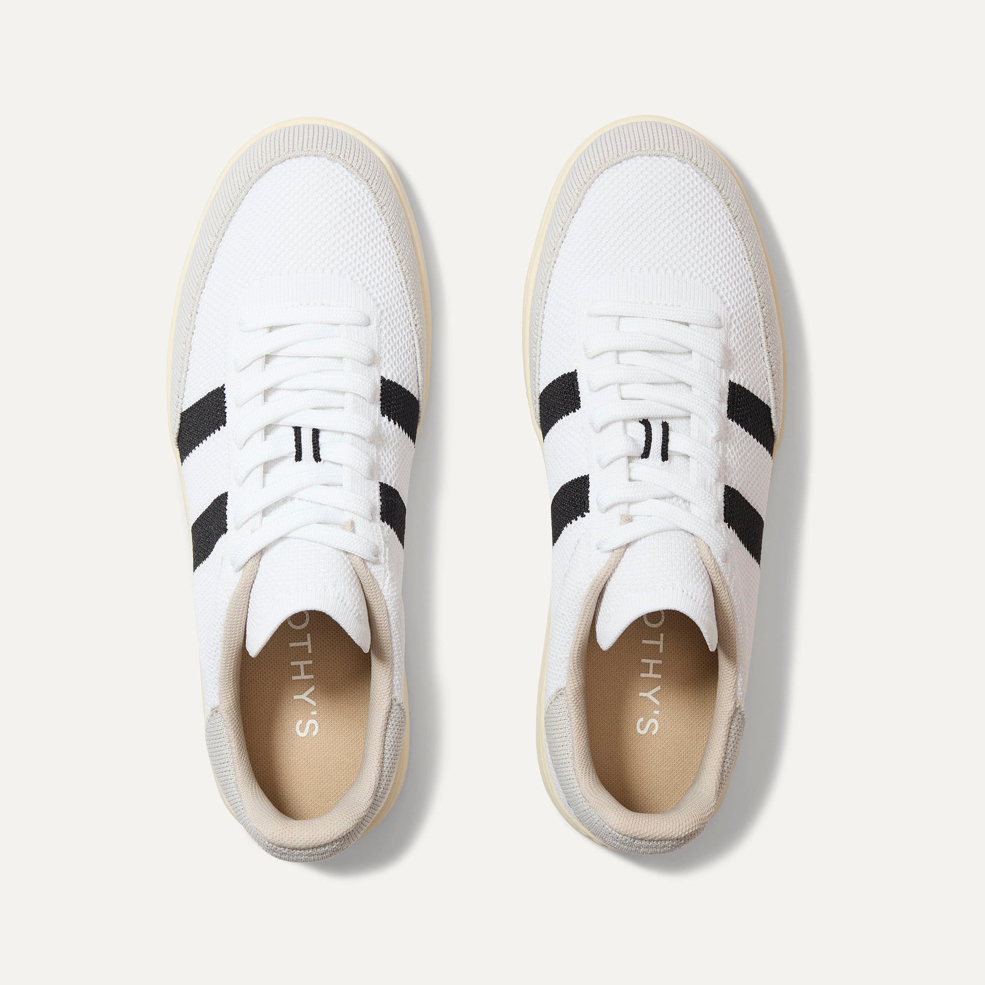 Rothy's The Men's Court Sneaker sneakers Black Drift bianconero