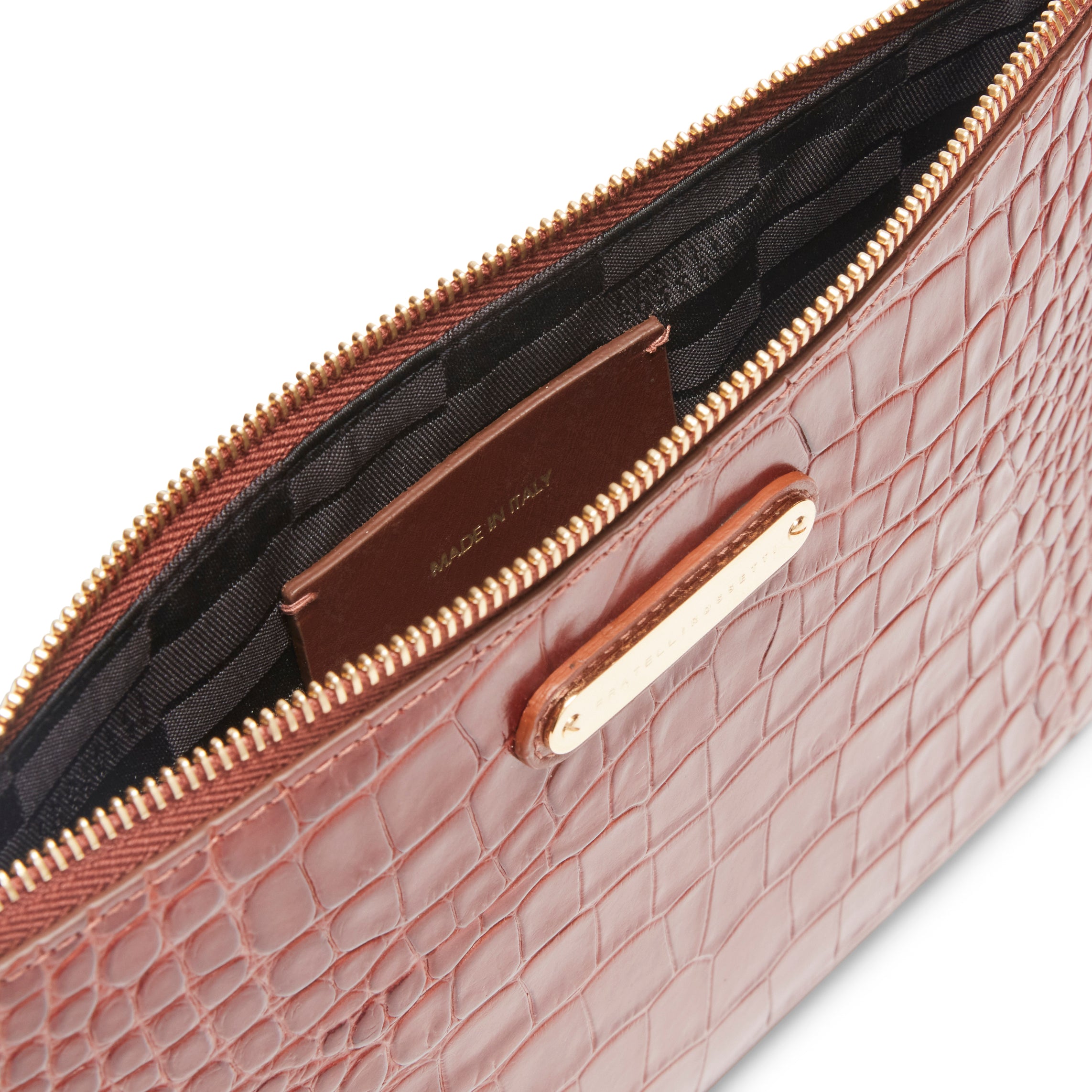F.lli Rossetti Bustina 87817 clutch donna cognac pelle