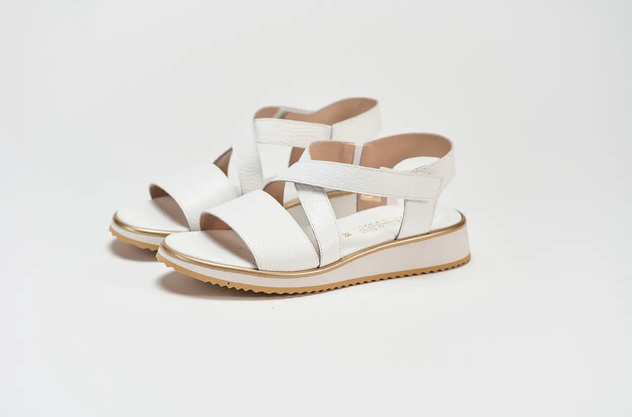 Sandro Barbera & Figli 1000 sandalo donna bianco pelle