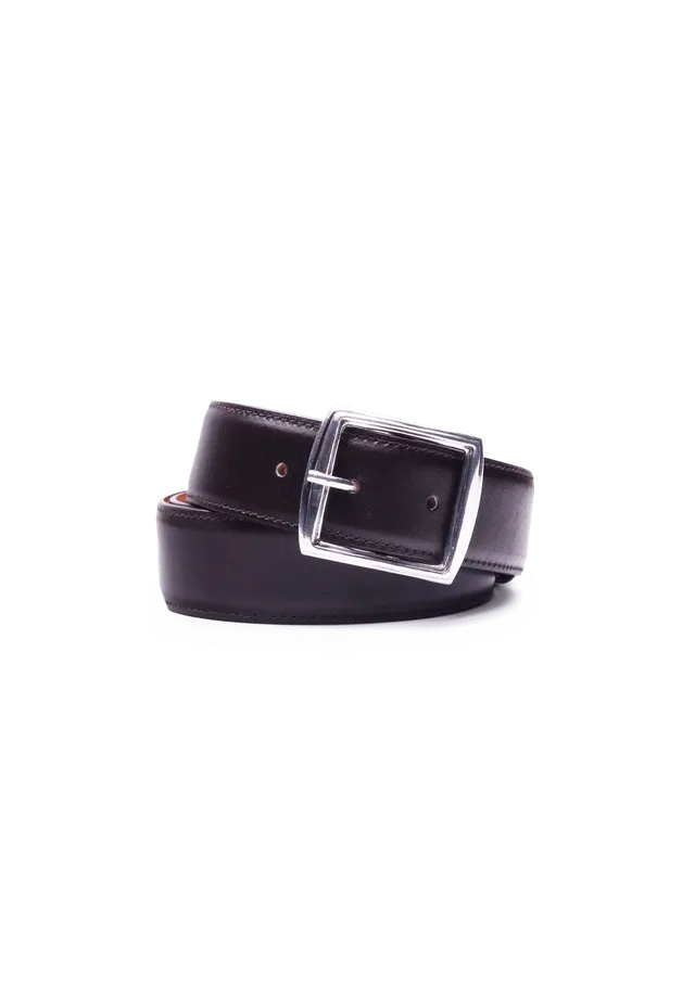 Stefano Bemer Belts Cintura Nera Pelle 3,5 cm
