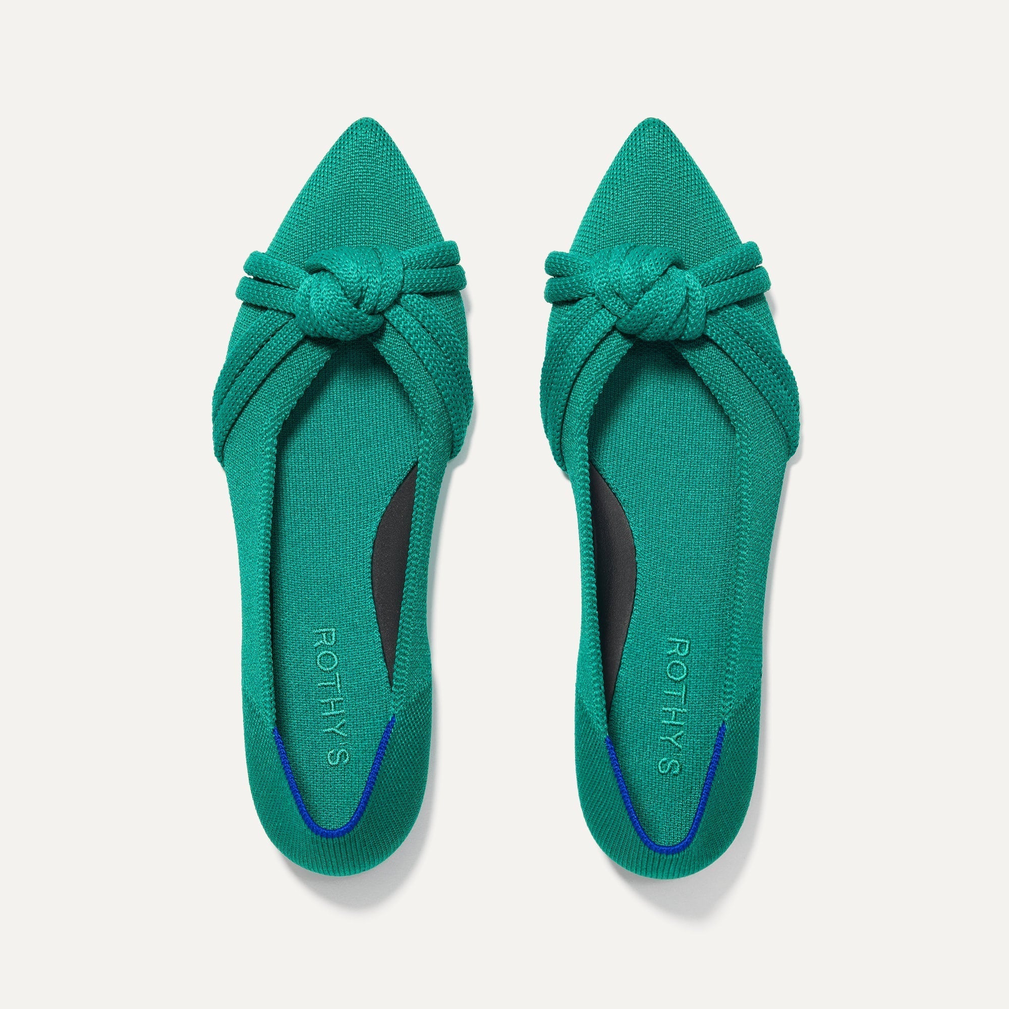 Rothy's The Knot Point II ballerine donna Sea Green punta