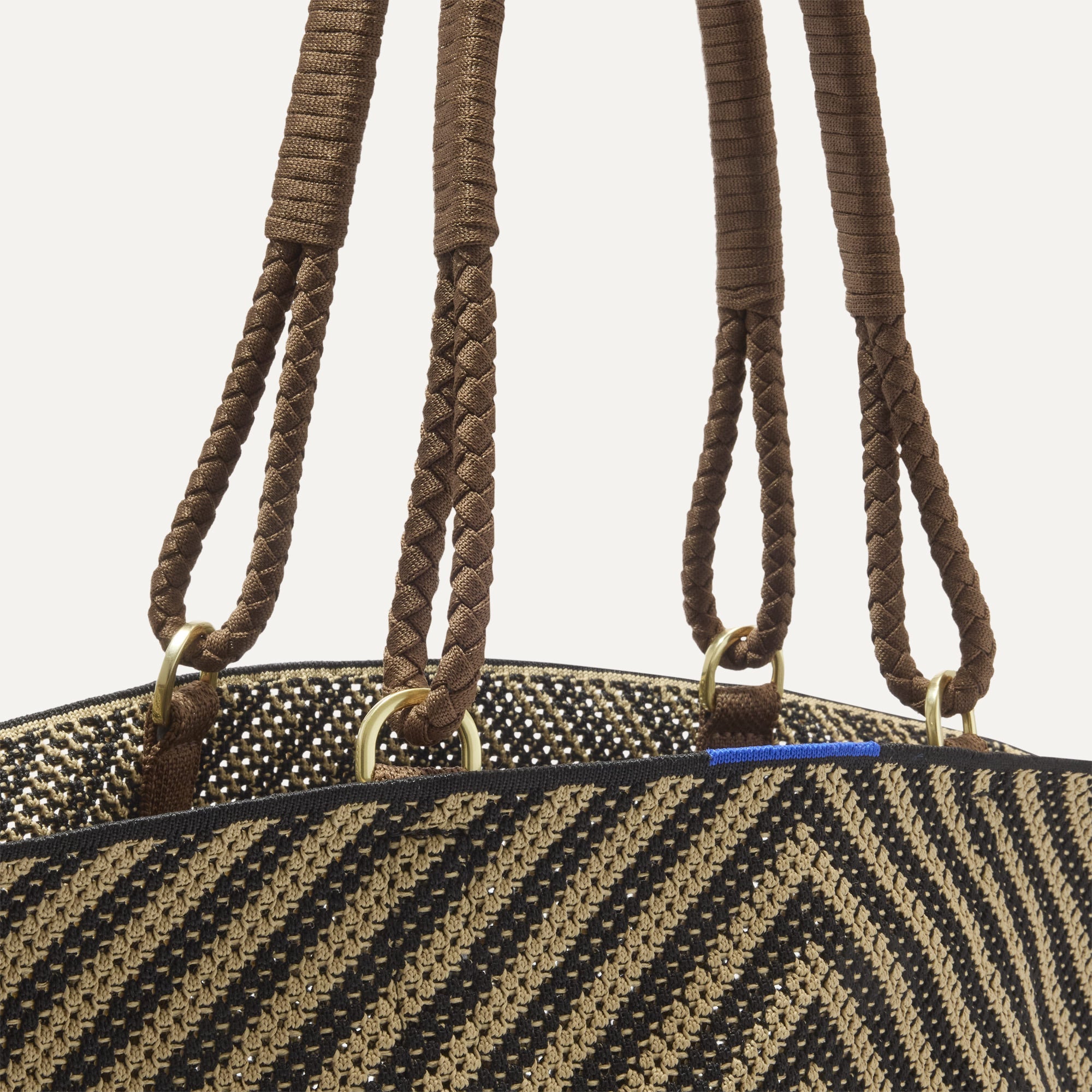 Rothy's The Summer Tote borsa chevron manici intrecciati