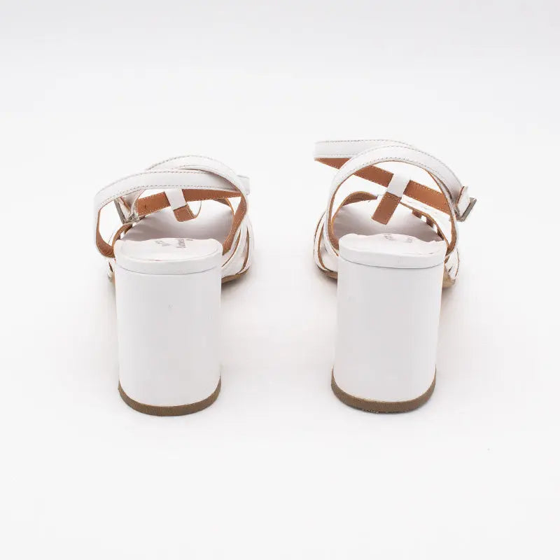 Sandro Barbera Creta 10 Sandalo Donna Bianco Tacco 7,5