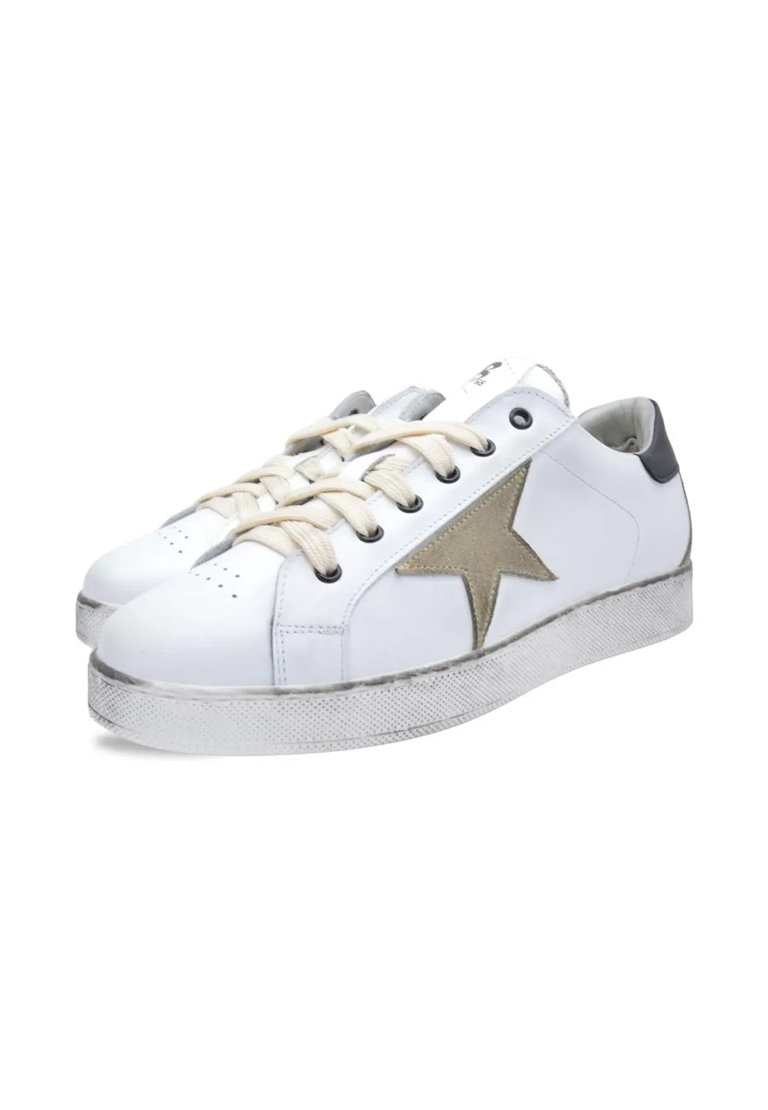 B68 New Hollywood sneaker uomo bianco pelle