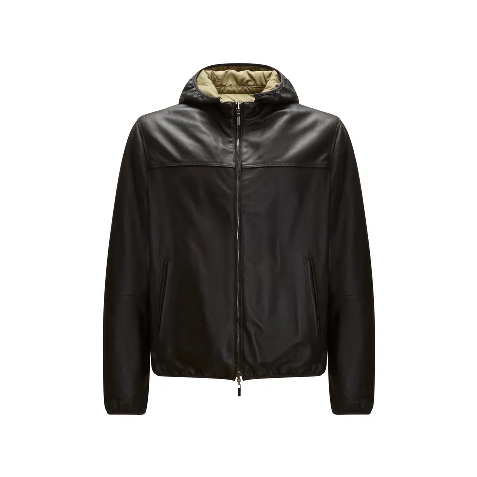 F.lli Rossetti Giubbino 99807 pelle nero reversibile uomo
