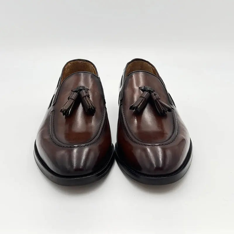 Sandro Barbera 45213 Tassel Loafer Pelle Old Brown EU 42