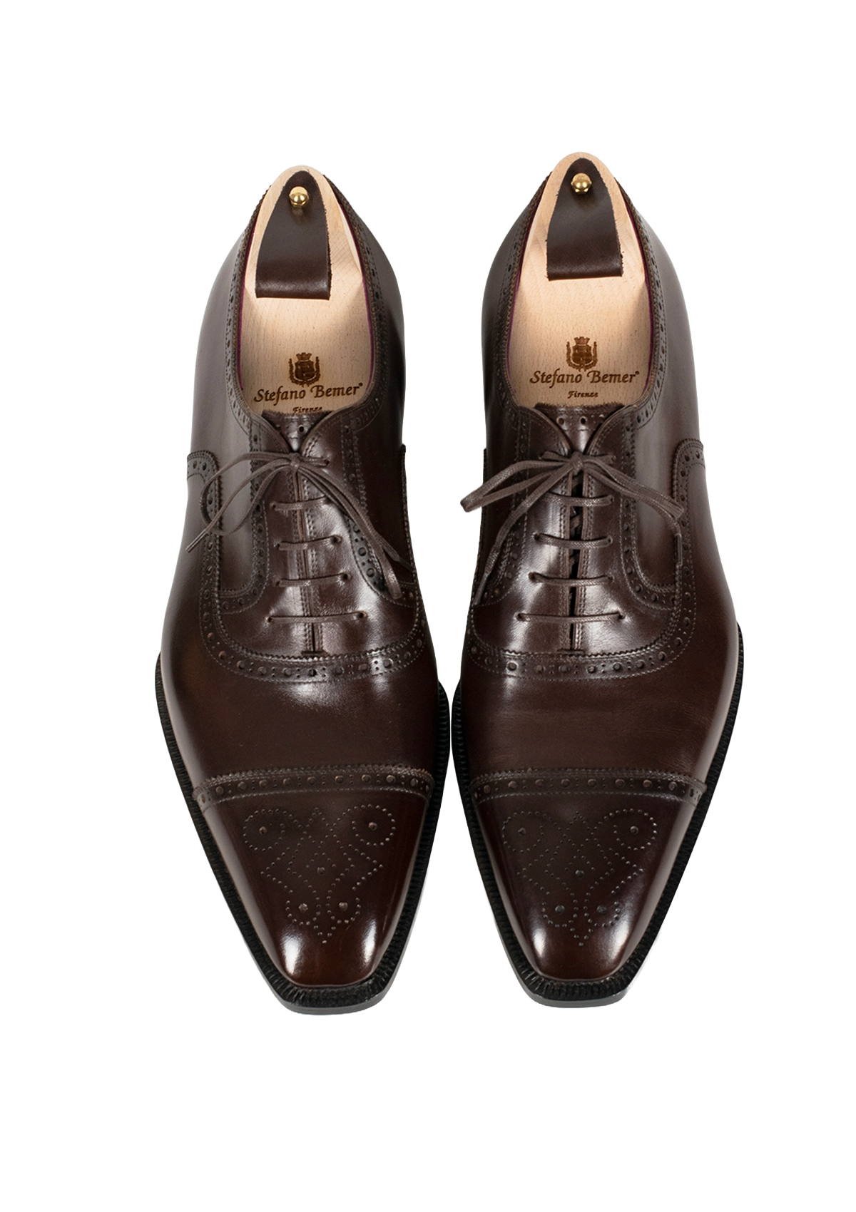 Stefano Bemer T6373 Oxford Pelle Marrone Brogue
