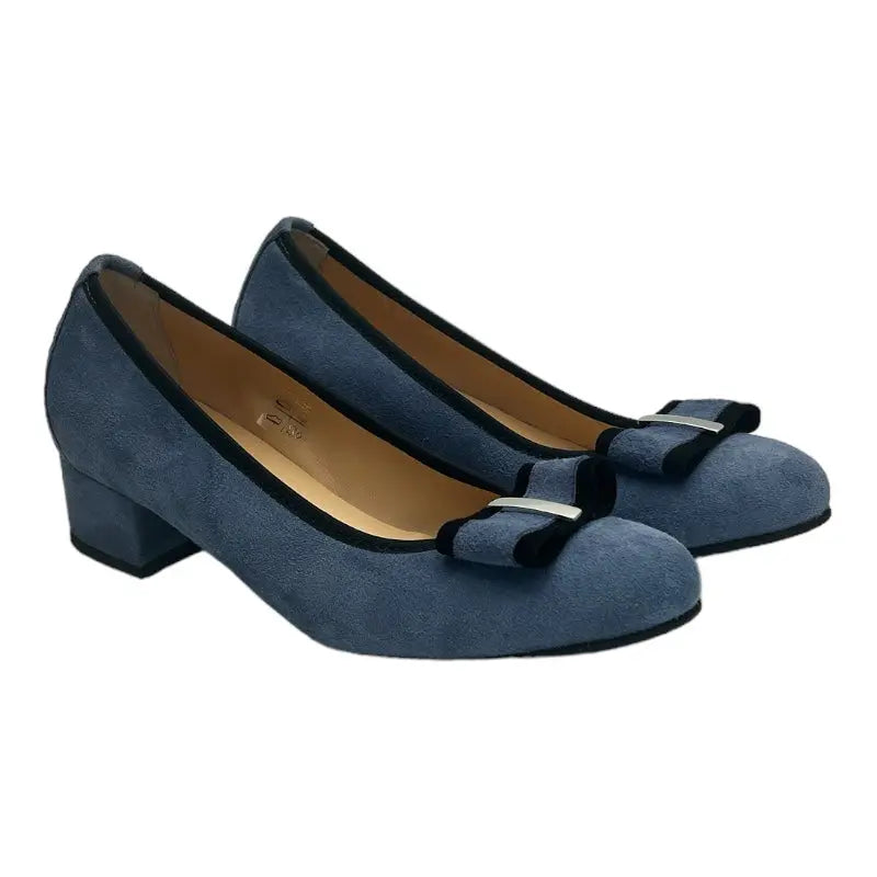 Sandro Barbera Stringate Donna 441 décolleté denim camoscio