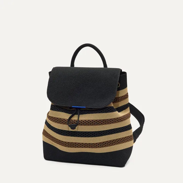 Rothy's The Cinch Backpack zaino Mocha Stripe coulisse