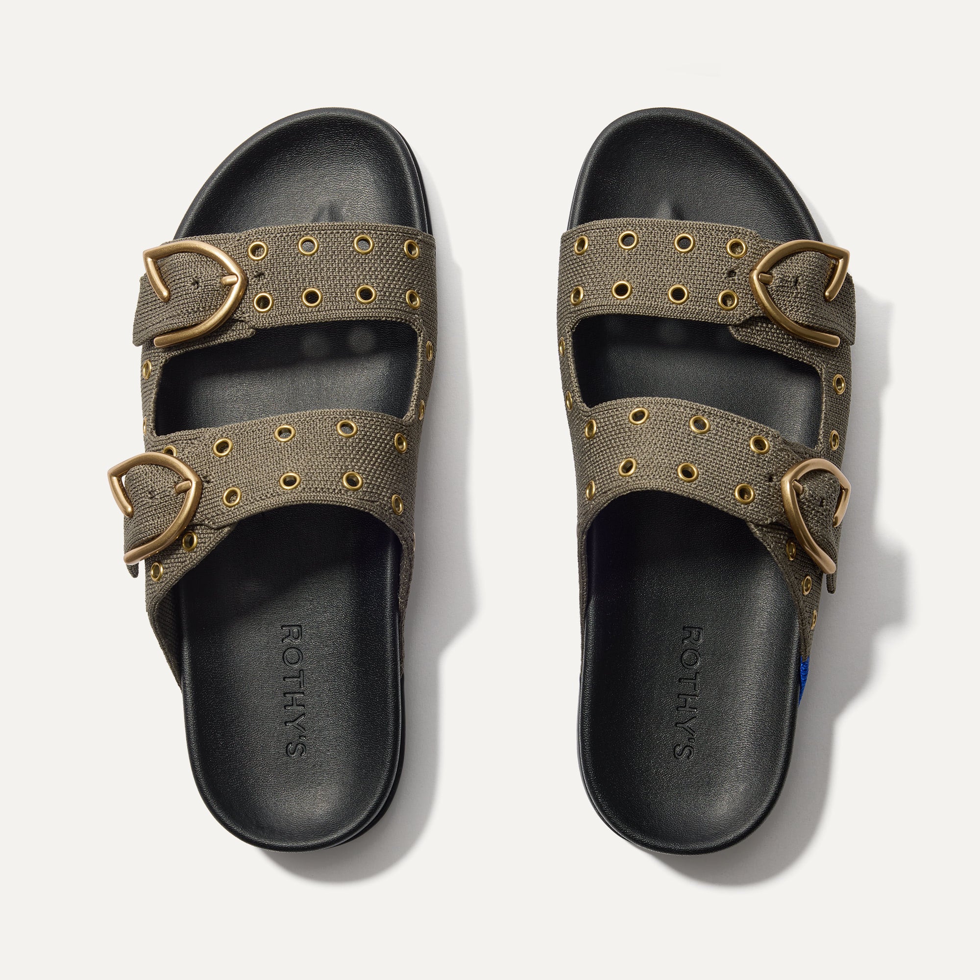 Rothy's Buckle Slide sandali Black con fibbia