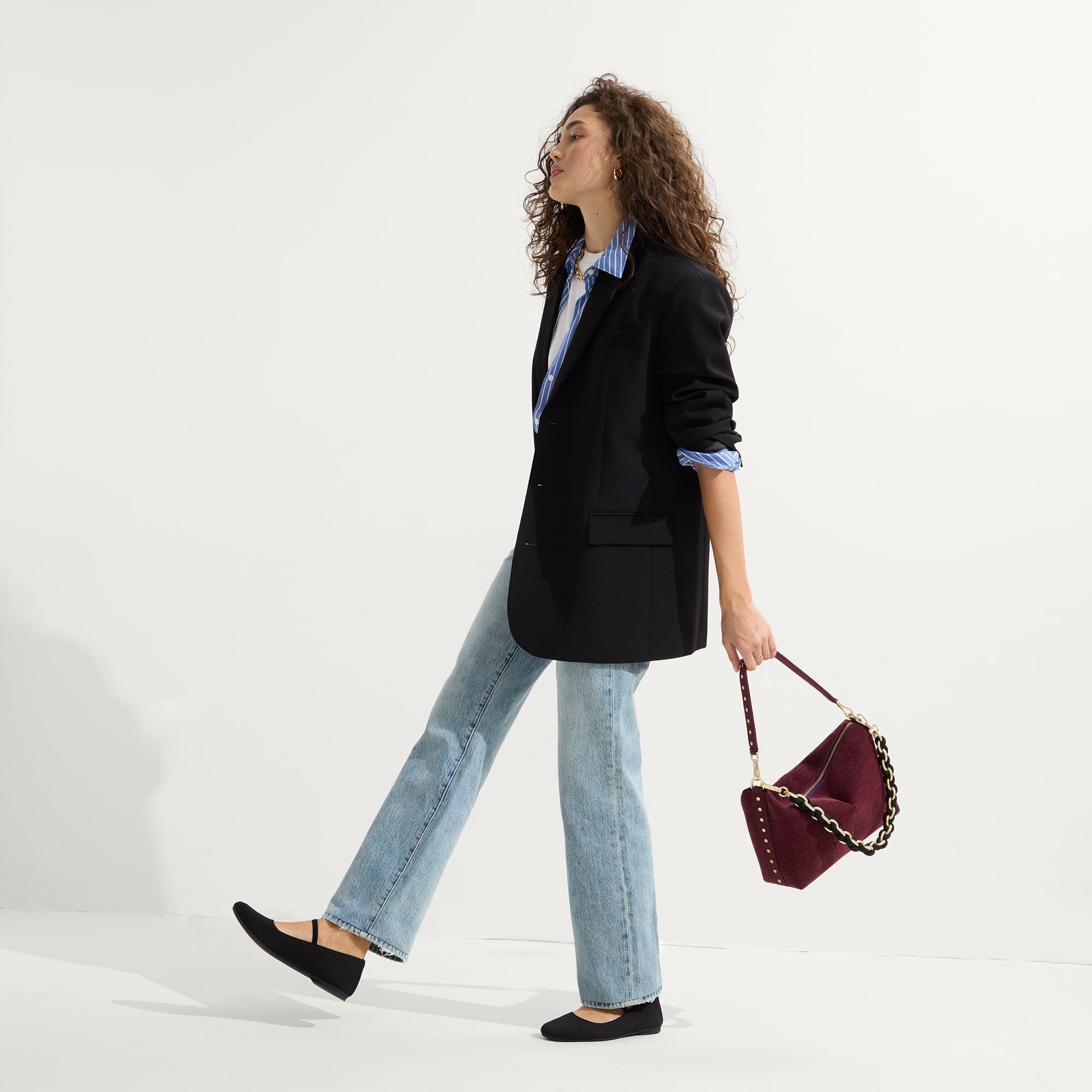Rothy's The Daily Crossbody borsa tracolla bordeaux Syrah velluto