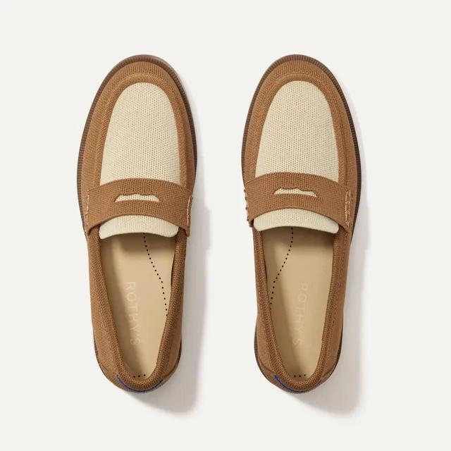 Rothy's The Penny Loafer mocassini donna Cortado camel avorio