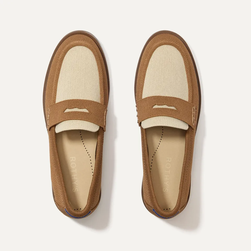 Rothy's The Penny Loafer mocassini donna Cortado camel avorio