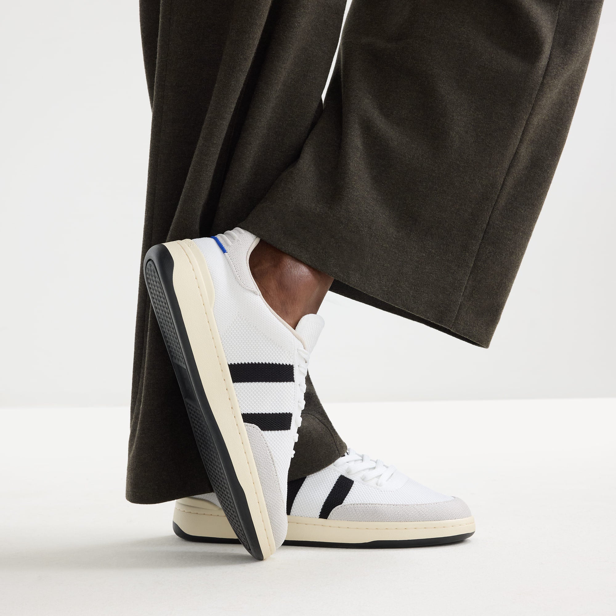 Rothy's The Men's Court Sneaker sneakers Black Drift bianconero